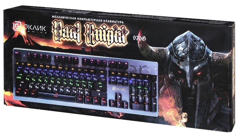 Клавиатура Oklick 970G DARK KNIGHT механическая черный USB Gamer LED