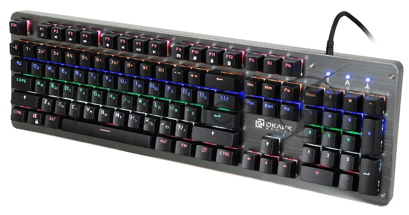 Клавиатура Oklick 970G DARK KNIGHT механическая черный USB Gamer LED