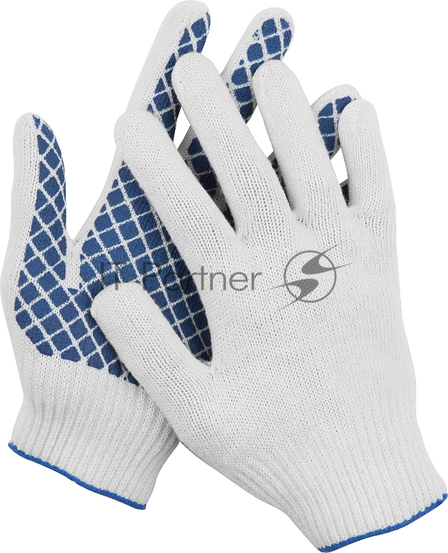 Перчатки рабочие DEXX, 10 пар в упаковке, х/б 7 класс, с обливной ладонью.