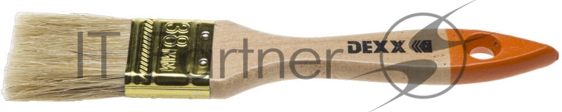 Кисть флейцевая DEXX, деревянная ручка, натуральная щетина, индивидуальная упаковка, 38мм