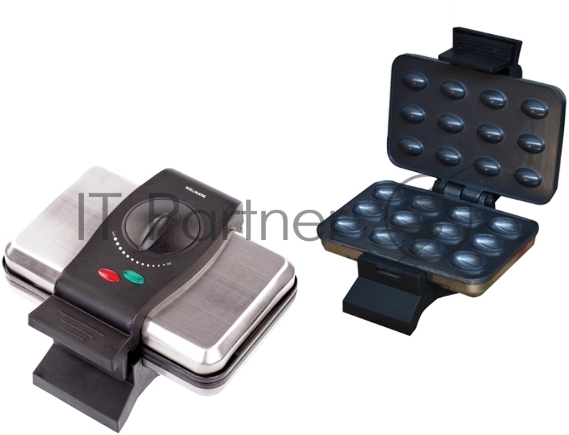 Вафельница WILLMARK WM-105W (1000Вт,форма орешница, терморег., антиприг.покр., инд. готовности)