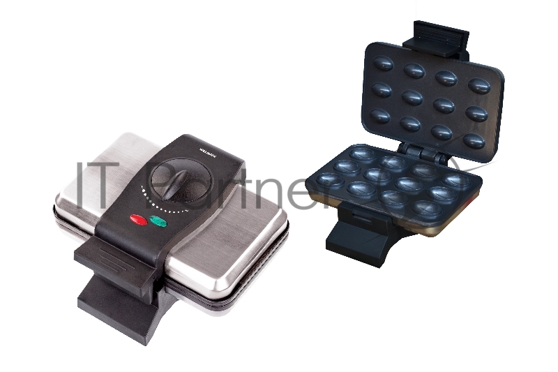 Вафельница WILLMARK WM-105W (1000Вт,форма орешница, терморег., антиприг.покр., инд. готовности)