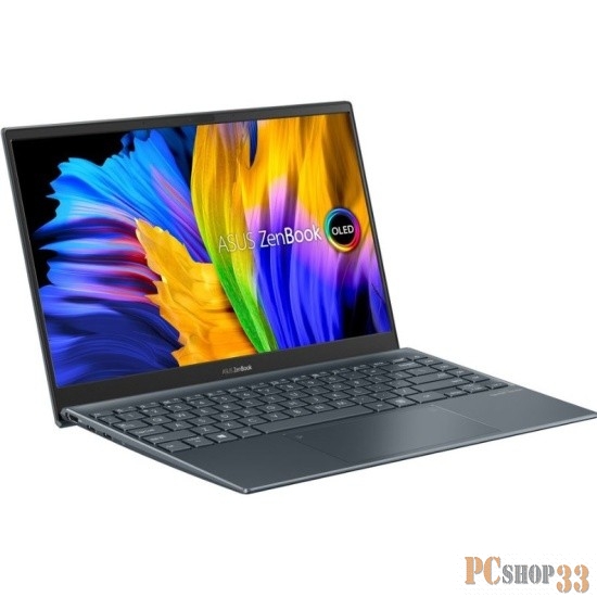 Ноутбук Asus Zenbook UX325EA-KG789 Core i7 1165G7 16Gb SSD512Gb Intel Iris Xe graphics 13.3 OLED FHD (1920x1080) noOS grey WiFi BT Cam Bag