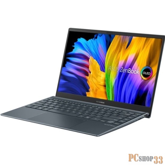 Ноутбук Asus Zenbook UX325EA-KG789 Core i7 1165G7 16Gb SSD512Gb Intel Iris Xe graphics 13.3 OLED FHD (1920x1080) noOS grey WiFi BT Cam Bag