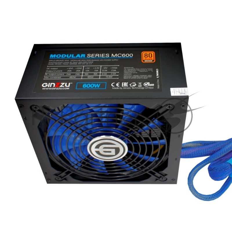 Блок питания Ginzzu MC600 14CM 80+Bronze