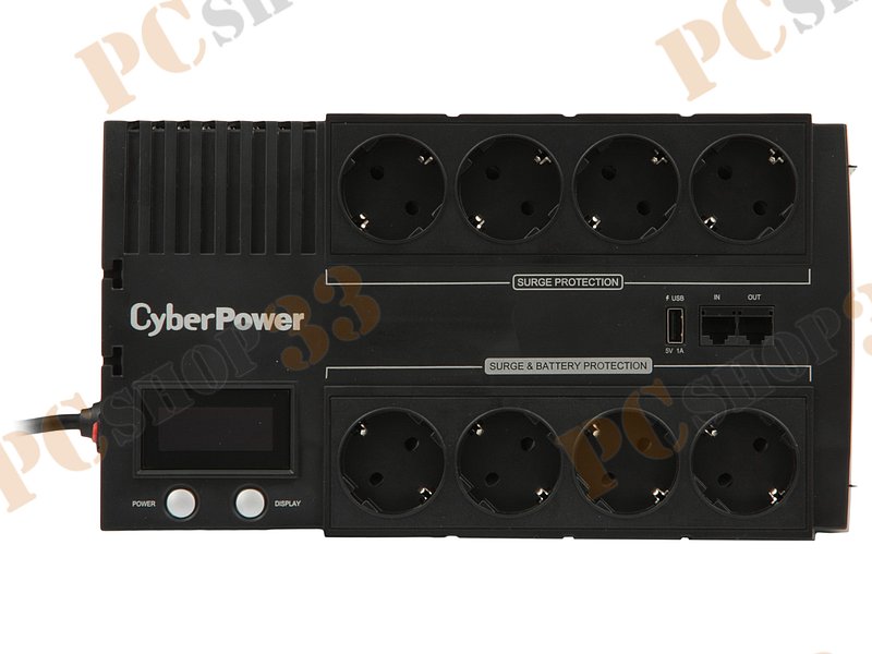 ИБП (UPS) 1000ВА CyberPower BR1000ELCD, черный (USB)