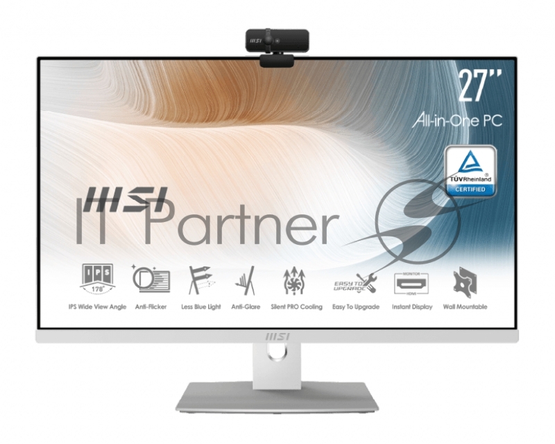 Моноблок MSI Modern AM271P 11M-600XRU (MS-AF81) 27 FHD(1920x1080)/Intel Core i5-1135G7 2.4GHz Quad/8GB+512GB SSD/Integrated/WiFi/BT/noOS/1Y