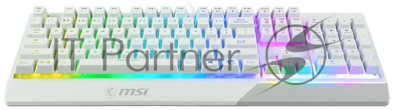 Клавиатура MSI Vigor GK30 белый USB Multimedia for gamer LED (подставка для запястий)