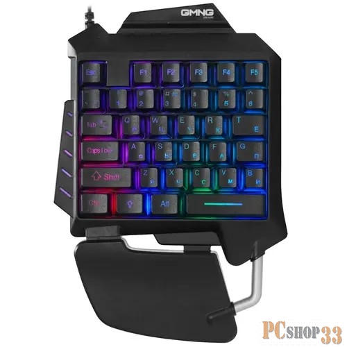 Игровой блок Oklick/Оклик GMNG 703GK черный USB for gamer LED (подставка для запястий)