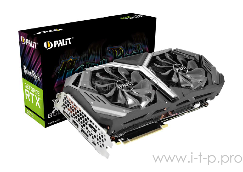 Видеокарта Palit GeForce RTX 2070 GameRock 8ГБ (GeForce RTX 2070, DDR6, HDMI, 3xDP, USB-C) (PCI-E)