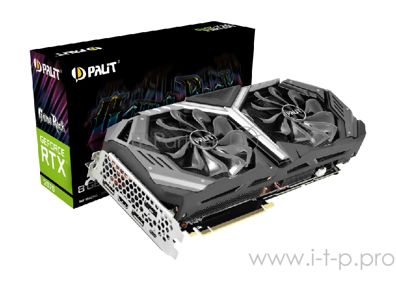 Видеокарта Palit GeForce RTX 2070 GameRock 8ГБ (GeForce RTX 2070, DDR6, HDMI, 3xDP, USB-C) (PCI-E)