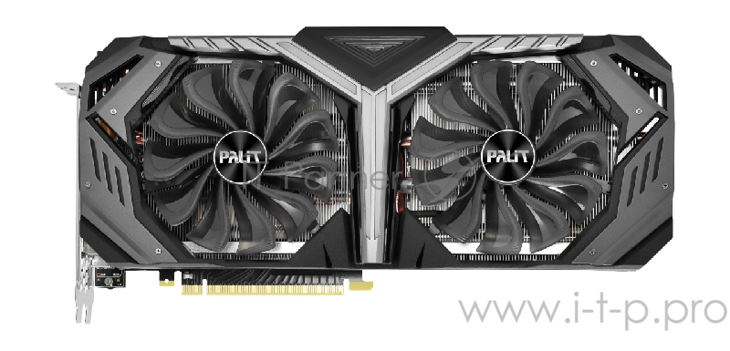 Видеокарта Palit GeForce RTX 2070 GameRock 8ГБ (GeForce RTX 2070, DDR6, HDMI, 3xDP, USB-C) (PCI-E)
