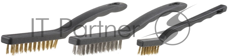 Набор STAYER Щетки MASTER стальные с пластмассовой ручкой, 3шт