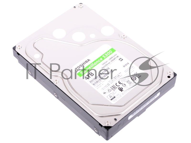 Жесткий диск Toshiba SATA-III 4Tb HDWT140UZSVA Surveillance S300 (7200rpm) 128Mb 3.5