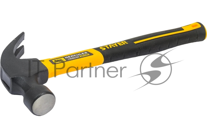 Молоток-гвоздодёр столярный с фиберглассовой рукояткой STAYER Hercules 560 г