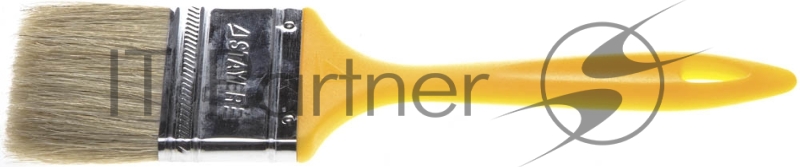 Кисть плоская STAYER UNIVERSAL-MASTER, светлая натуральная щетина, пластмассовая ручка, 63мм
