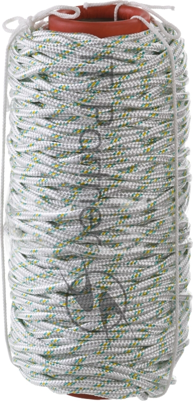 Фал плетёный капроновый СИБИН 16-прядный с капроновым сердечником, диаметр 6 мм, бухта 100 м, 650 кгс
