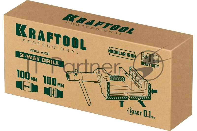 Станочные трехсторонние сверлильные тиски KRAFTOOL, 100 мм