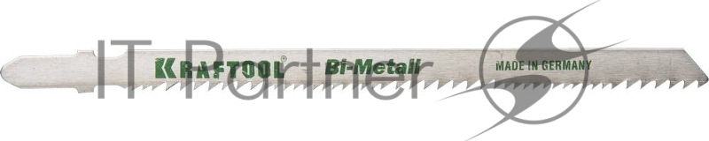 Полотна KRAFTOOL, T345XF, для эл/лобзика, Bi-Metall,универ.: по нерж.стали, дереву с гвоздями, EU-хвост., шаг 1,8-2,5мм, 110мм, 2шт