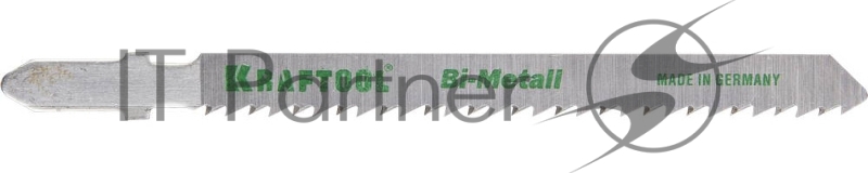 Полотна KRAFTOOL, T101BF, для эл/лобзика, Bi-Metall, по твердому дереву, чистый рез, EU-хвост., шаг 2,5мм, 75мм, 2шт