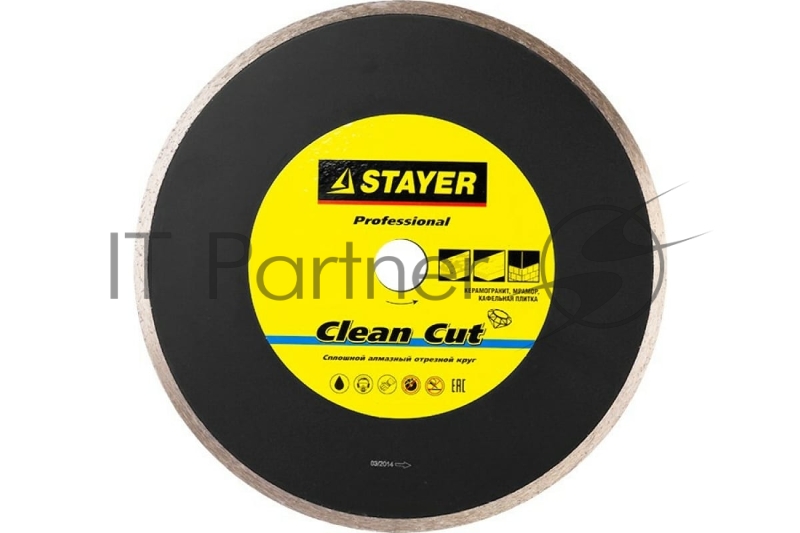 Диск алмазный CERAMO-22 180 мм, отрезной сплошной по керамограниту, мрамору, плитке, STAYER Professional