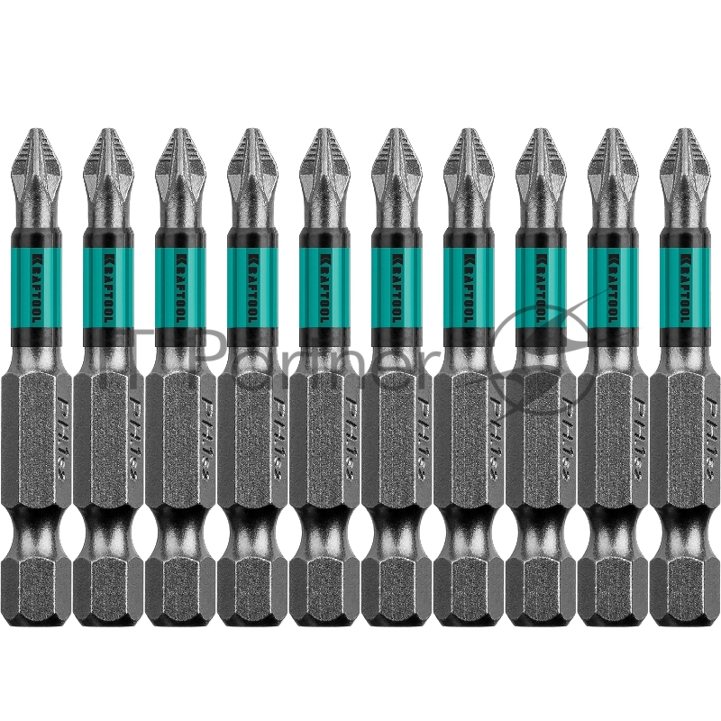 Биты Kraftool Optimum Line, PZ1, 50 мм, тип хвостовика E 1/4, 10 шт в блистере