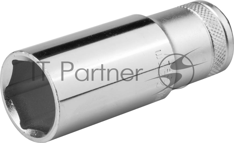 Торцовая головка KRAFTOOL INDUSTRIE QUALITAT, удлиненная, Cr-V, FLANK, хромосатинированная, 1/2, 22 мм