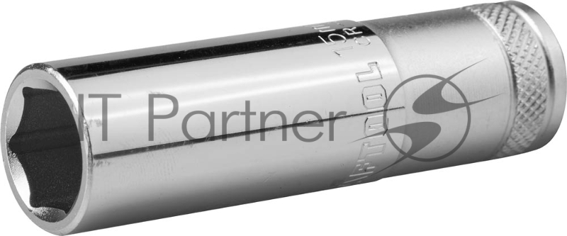 Торцовая головка KRAFTOOL INDUSTRIE QUALITAT, удлиненная, Cr-V, FLANK, хромосатинированная, 1/2, 15 мм