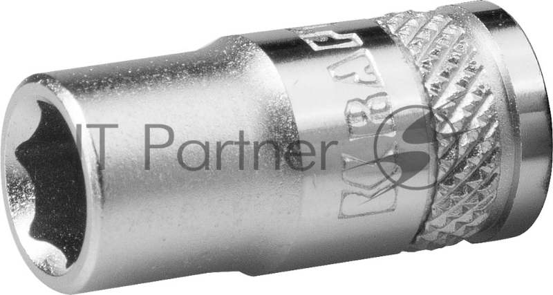 Торцовая головка KRAFTOOL INDUSTRIE QUALITAT, Cr-V, FLANK, хромосатинированная, 1/4, 6 мм