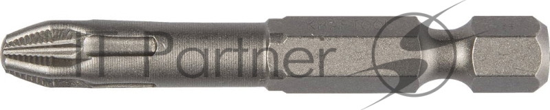 Биты X-DRIVE торсионные кованые, обточенные, KRAFTOOL 26123-2-50-2, Cr-Mo сталь, тип хвостовика E 1/4, PZ2, 50мм, 2шт