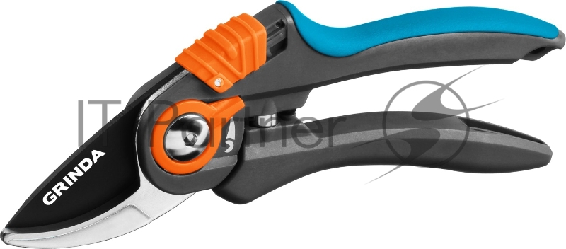 Секатор с двухкомпонентными рукоятками, плоскостной, 210 мм, GRINDA PROLine P-59