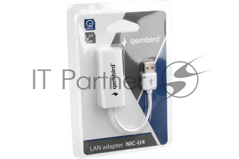 Сетевой адаптер Ethernet Gembird NIC-U4 USB 2.0 - Fast Ethernet adapter
