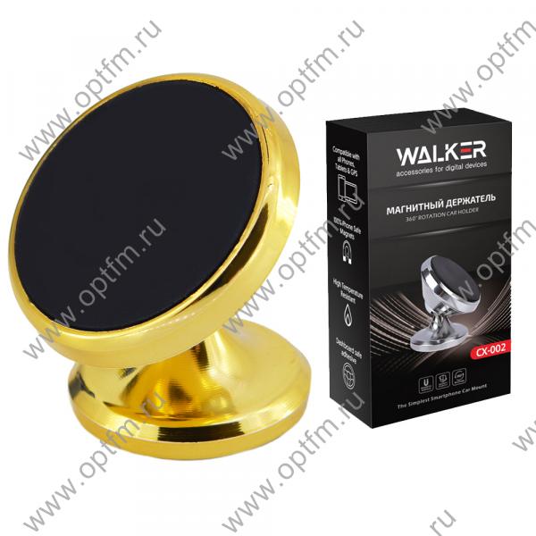 Автодержатель для телефона WALKER CX-002 на панель (с магнитом) золото