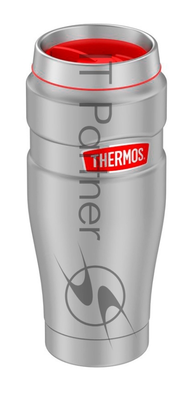 Термокружка для напитков/еды Thermos SK1005 RCMS 0.47л. серый/красный картонная коробка (383020)