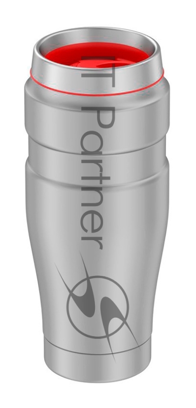 Термокружка для напитков/еды Thermos SK1005 RCMS 0.47л. серый/красный картонная коробка (383020)