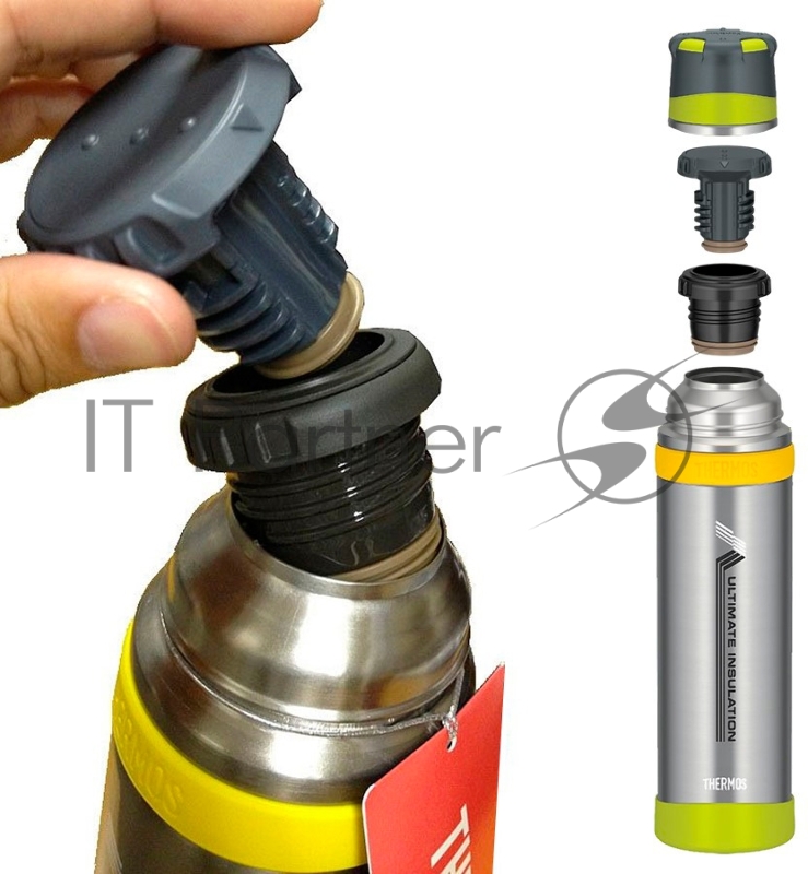 Термос для напитков Thermos FXX-900 LMG 0.9л. стальной/салатовый картонная коробка (365798)