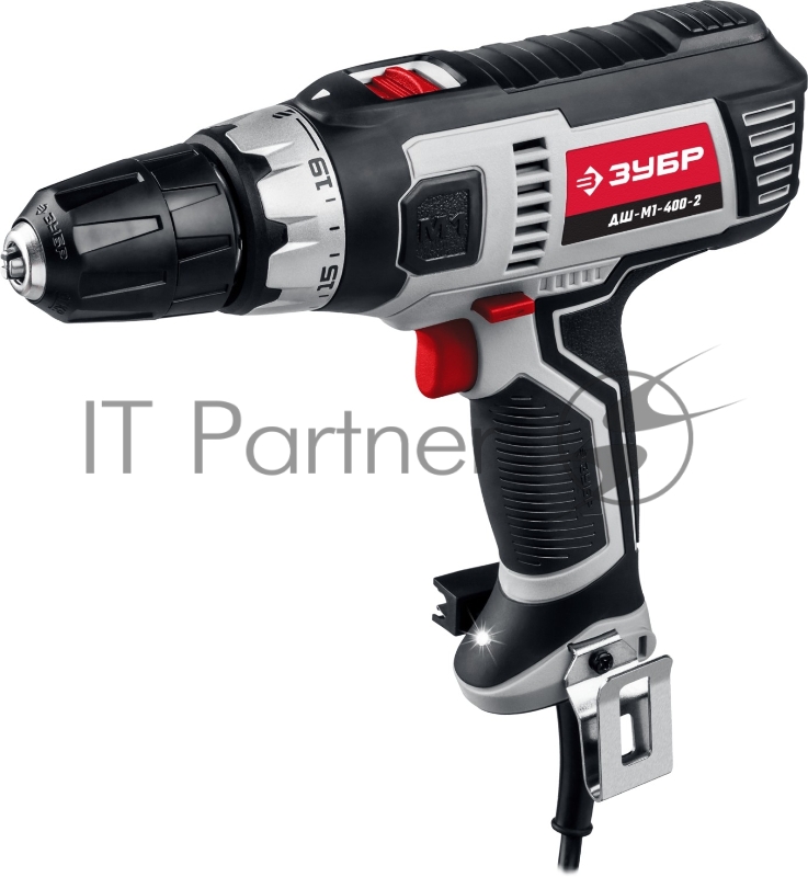 Дрель-шуруповерт ЗУБР ДШ-М1-400-2 сетевая, 400 Вт, 0-450/0-1800 об/мин ДШ-М1-400-2