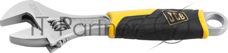 Ключ JCB разводной, хромированное покрытие, двухкомпонентная рукоятка, CrV cталь, 150мм