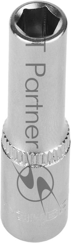 Головка торцовая ЗУБР Мастер (1/4), удлиненная, Cr-V, FLANK, хроматированное покрытие, 6мм