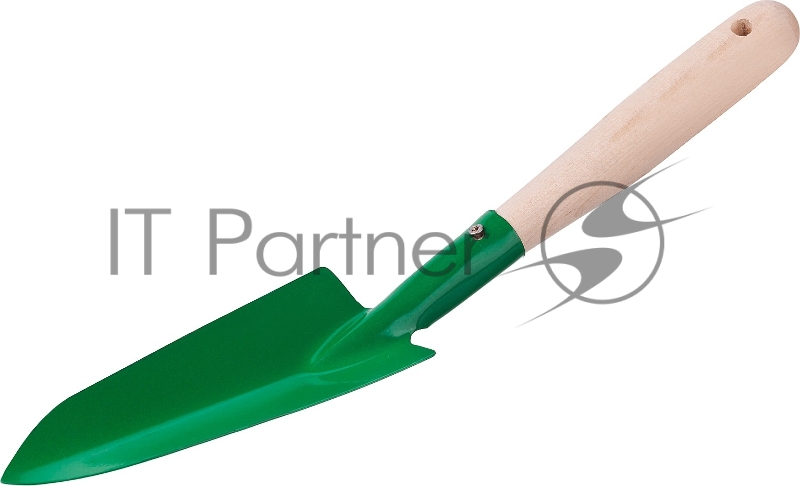 Совок посадочный РОСТОК с деревянной ручкой,узкий, рабочая часть 160мм