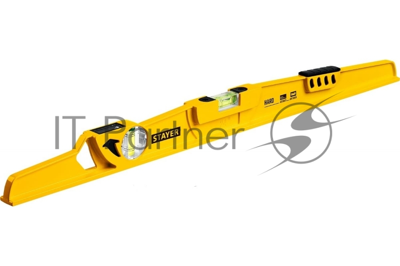 Литой уровень STAYER HARD 600 мм с зеркальным глазком и ударной площадкой