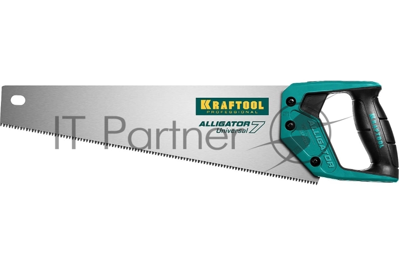 Ножовка универсальная KRAFTOOL Alligator Universal 7, 400 мм, 7 TPI 3D зуб