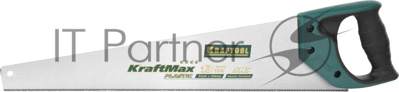 Ножовка KraftMax PLASTIC, быстр и точный рез, для подокон, пластик панелей и труб, 3/14 TPI, 500мм, KRAFTOOL