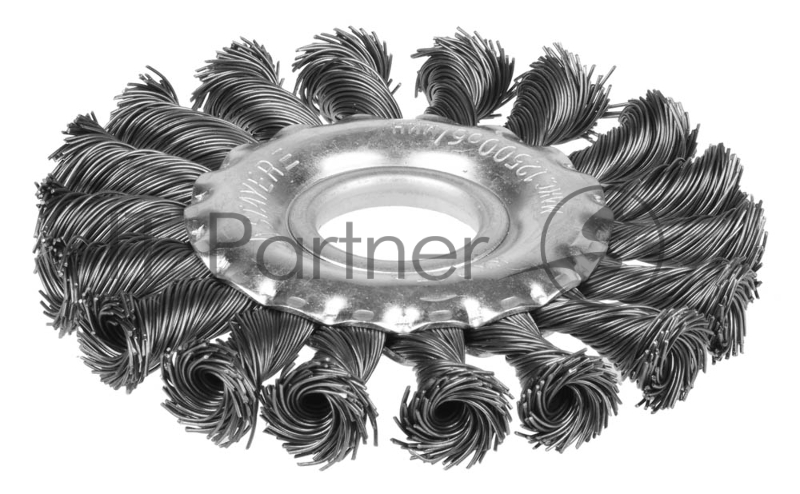 Щетка дисковая для УШМ STAYER PROFESSIONAL, жгутированная стальная проволока 0,5мм, 100ммх22мм