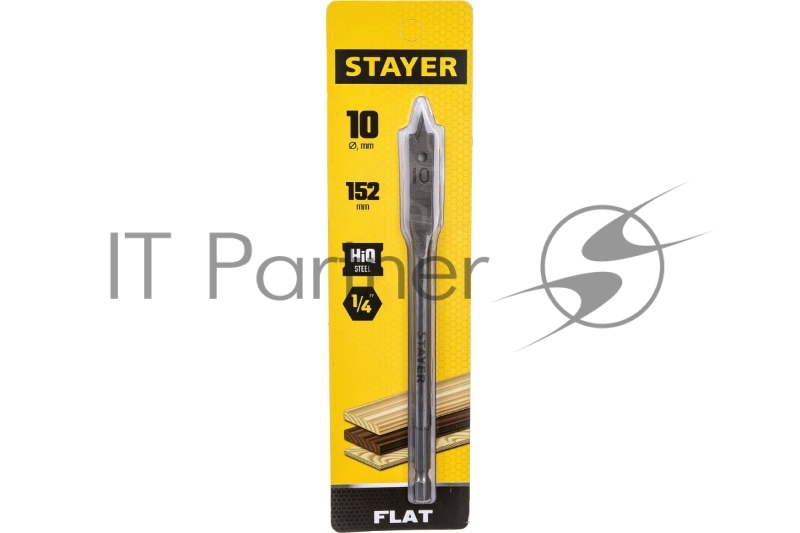 Сверло по дереву перовое STAYER FLAT 10 x 152мм
