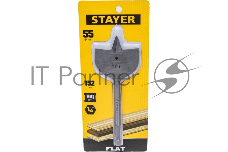 Сверло по дереву перовое STAYER FLAT 55x152мм