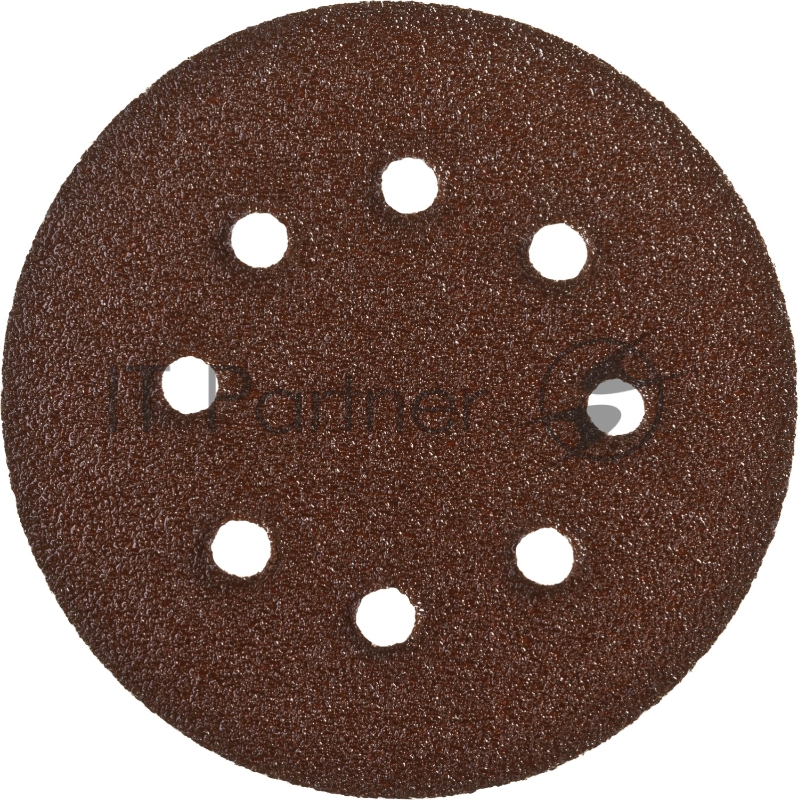 Круг шлифовальный из абразивной бумаги, ЗУБР Стандарт 35350-150-040, на велкро основе, 6 отв., Р40, 150мм, 5шт