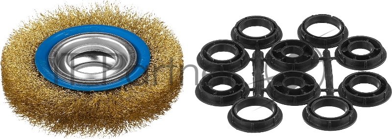 Щетка дисковая ЗУБР Профессионал. для точильно-шлифовального станка, витая стальная латунирован проволока 0,3мм, 125х32мм