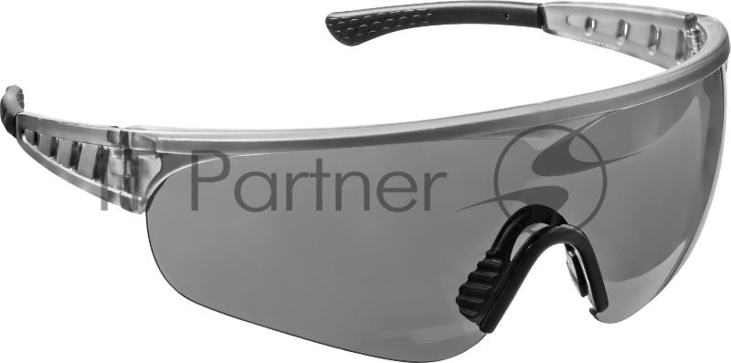 Очки защитные открытого типа, мягкие двухкомпонентные дужки STAYER HERCULES Серые