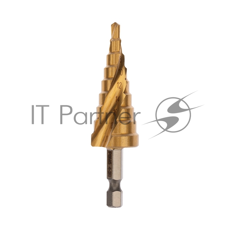 Сверло по металлу ступенчатое ТИТАН 4,0-20,0 мм 76 mm 65 HRC Р6М5 TiN Kranz